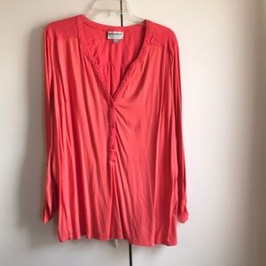 Ava and Viv mixed media blouse SZ 2x